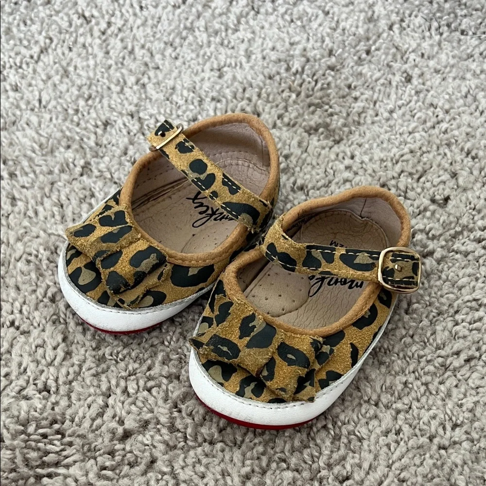 Monkey Feet Baby Walker Cheetah Print Mary Jane Shoes